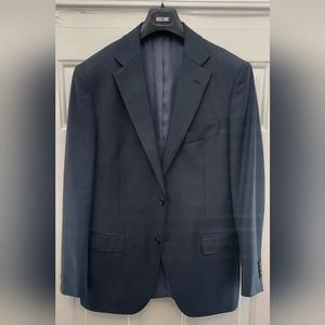 SUITSUPPLY "NAPOLI INT" MEN'S BLUE WOOL 2-BUTTON SPORTS BLAZER SIZE 40 R [US]